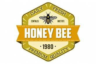 design eye catchy honey bee logo in very short time