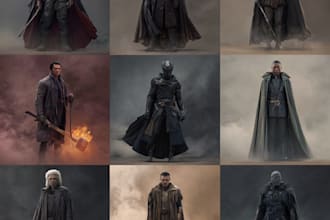 create scifi, fantasy, superhero character design