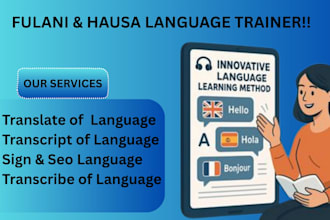 teach you how to speak and write fulani and hausa dialect