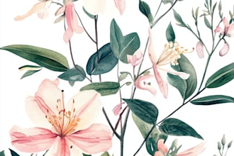 create a beautiful vintage botanical illustration poster