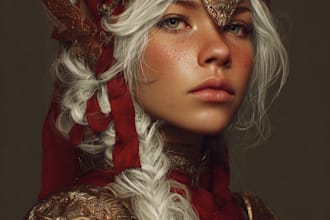 create fantasy character portrait art