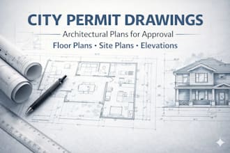 prepare architectural drawings for city permit approval