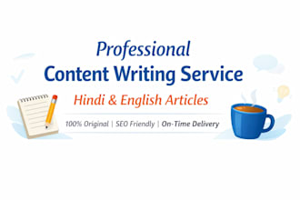 write SEO optimized blog articles in english and hindi