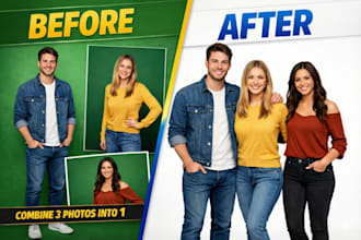 combine, merge photos into one picture professionally