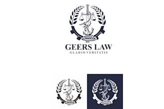 design monogram super law justice logo