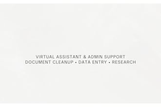 handle admin tasks, document cleanup, and virtual assistant work