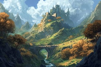 design fantasy world landscapes and backgrounds