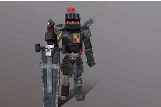 do minecraft plugins, mods, addons, with mob models and weapon in blockbench