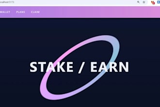 create a custom crypto staking platform with smart contract