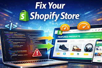 fix shopify custom coding, bugs, issues and broken shopify store