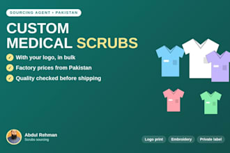 source bulk medical scrubs with your logo from pakistan factories