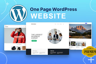 create a wordpress one page website
