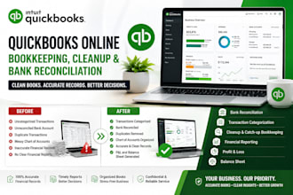 professional quickbooks online bookkeeping and reconciliation