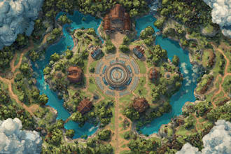 create a jaw dropping fantasy, board game, or dnd map illustration