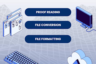 data formatting, PDF conversion, and proofreading accurately