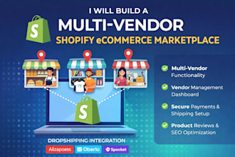 do shopify site multi vendor ecommerce marketplace build shopify dropshipping