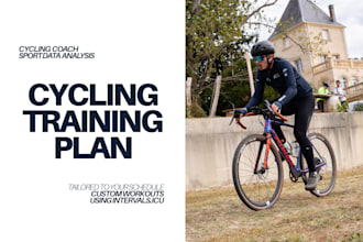 be your cycling coach and build your training plans