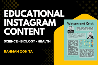design educational instagram posts for science and health