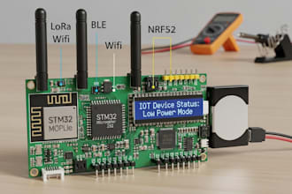 design low power iot hardware using esp32, stm32, nrf52 lora ble wifi mesh
