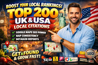 do top 200 uk usa local citations google maps business directories seo ranking