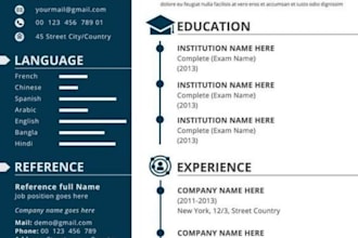 design a professional ats friendly CV resume