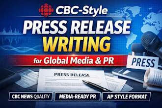 cbc style press release writing for global media and PR