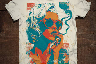 do distressed, retro vintage logo and outdoor tshirt design