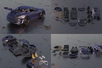 design 3d print ready stl 3d car model for 3d printing and prototyping