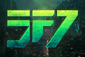 create a design futuristic cyberpunk logo or typography