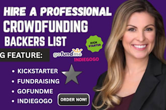 generate verified crowdfunding backers list for kickstarter indiegogo gofundme