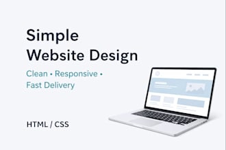 design a simple and professional website
