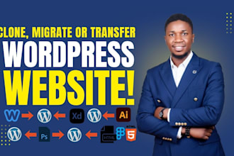 duplicate website, copy, transfer website to wordpress