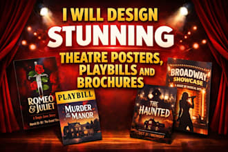 design stunning theatre, event posters, playbills and brochures