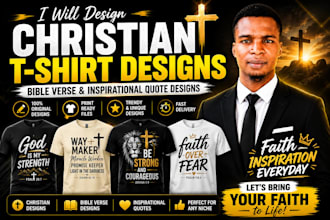 design christian t shirt designs, bible verse and inspirational quote designs