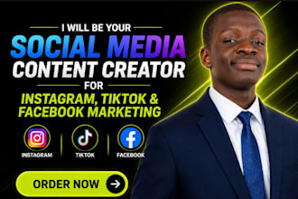 be your content creator for instagram facebook tiktok posts