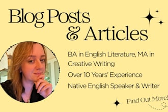 write original SEO blog posts for your blog or website