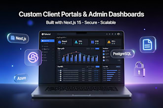 develop a secure saas dashboard or business portal with nextjs