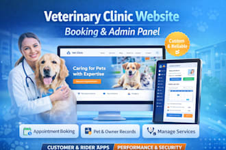 build a pet clinic or veterinary website with a booking system