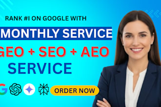 optimize monthly website seo geo aeo, local and off page