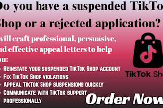write tiktok shop appeal letter tiktok reinstatement tiktok shop fix suspension
