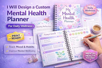 design a custom mental health planner for daily wellness