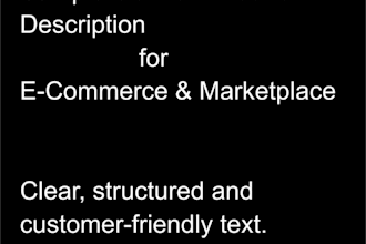 write german product descriptions for online shops