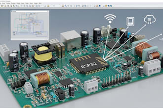 high voltage pcb electronics circuit design iot architecture in kicad or esp32