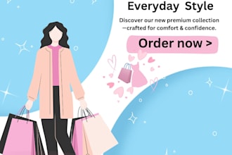 create modern canva promotional banners for fashion brands