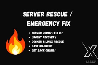 rescue your server fix your broken app or restore services