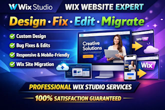 do wix studio website design fix website edit wix website migration development