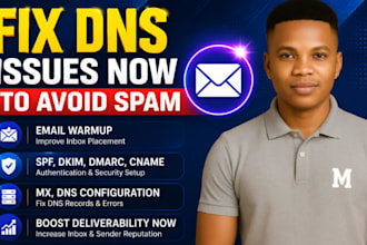 fix email deliverability dmarc dkim spf dns records and domain setup