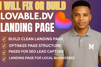 fix or build lovable dev landing pages for local businesses