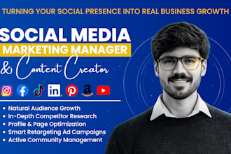 be your social media marketing manager, content creator, post maker