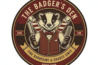 design a stylish and professional barber shop logo